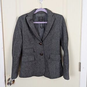 J.CREW | Gray Herringbone Wool Blazer Size 2